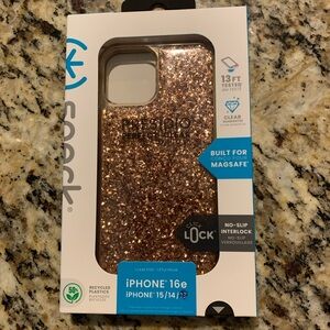 I Phone New Gold Glitter 16e/ 15/14 Case
